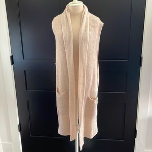 Anthropologie Do everything in Love shawl collar sleeveless long sweater